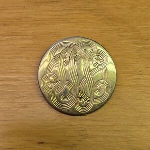 Vintage gold tone scarf clip